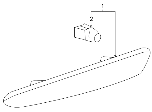 2010 Chevy Corvette Side Marker Lamp, Passenger Side Diagram for 10316652