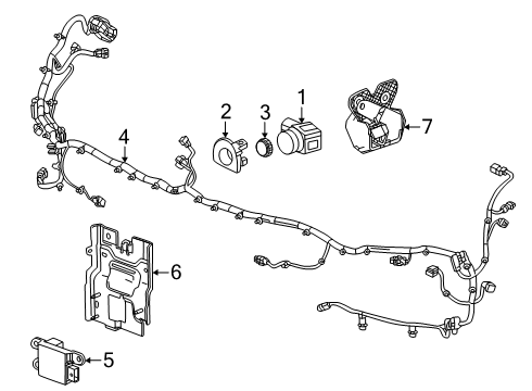 2025 GMC Yukon Electrical Components - Front Bumper Diagram