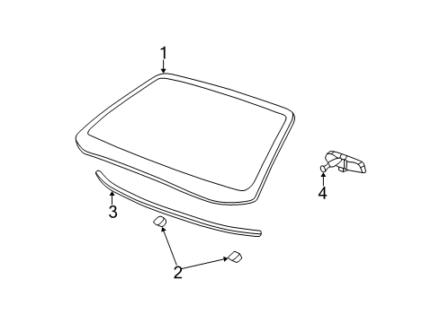2003 Buick Park Avenue Glass - Windshield Diagram