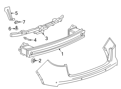 2017 Buick Envision Bumper & Components - Rear Diagram 2 - Thumbnail