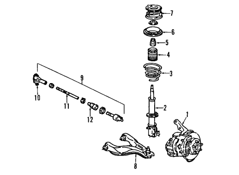 1984 Pontiac Fiero C.V. Joint, Front Diagram for 7845028