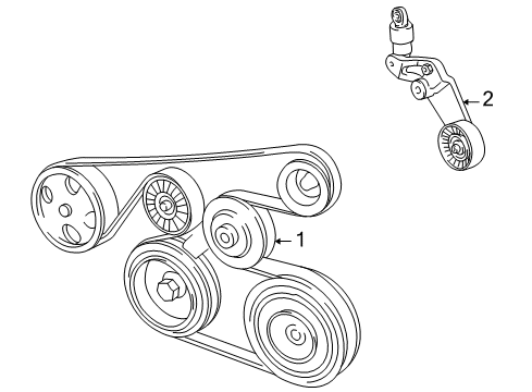 2004 Pontiac Vibe Serpentine Belt Diagram for 88971576