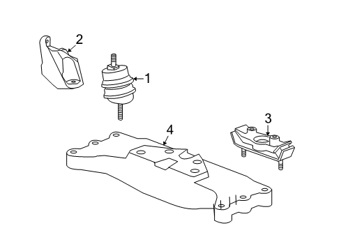 2013 Chevy Camaro Mount Bracket, Driver Side Diagram for 22805661