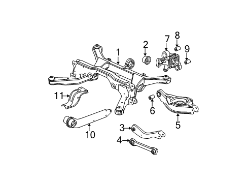 2005 Saturn Vue Rear Suspension Components Diagram 2 - Thumbnail