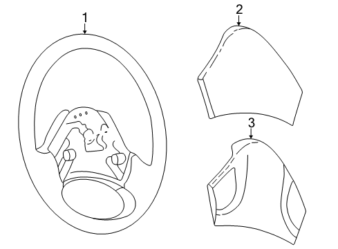 1994 Chevy S10 Steering Wheel & Trim Diagram