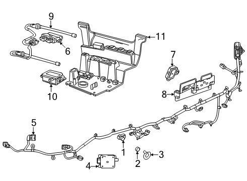 2025 Chevy Suburban Electrical Components - Rear Bumper Diagram