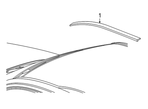 2024 Chevy Suburban Exterior Trim - Roof Diagram
