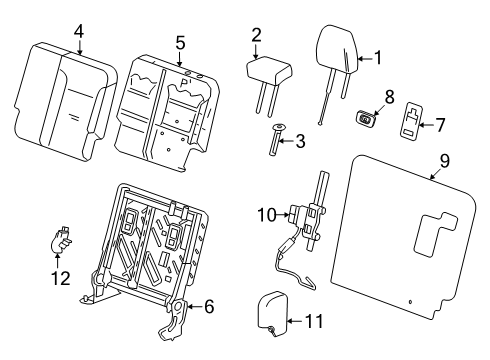 2024 GMC Acadia Third Row Seats Diagram 6 - Thumbnail