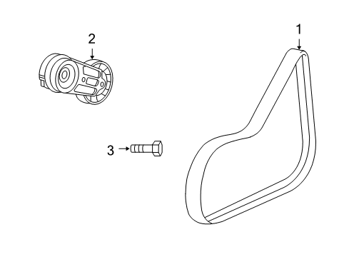 2009 Saturn Vue Serpentine Belt Diagram for 12612519