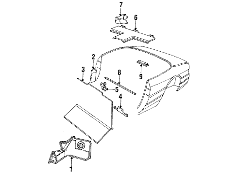 1993 Cadillac Allante Interior Trim Diagram