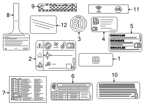 2025 Buick Encore GX Tire Info Label Diagram for 42707857