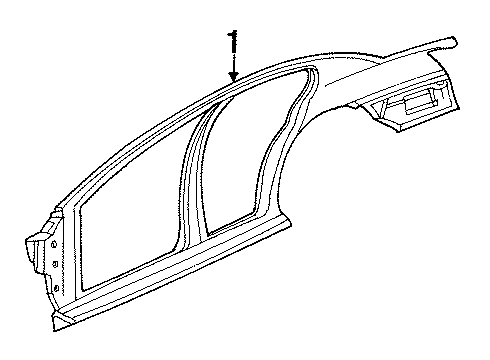 2001 Oldsmobile Aurora Quarter Panel & Components Diagram