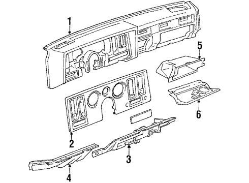 1985 Buick Skylark Instrument Panel Diagram