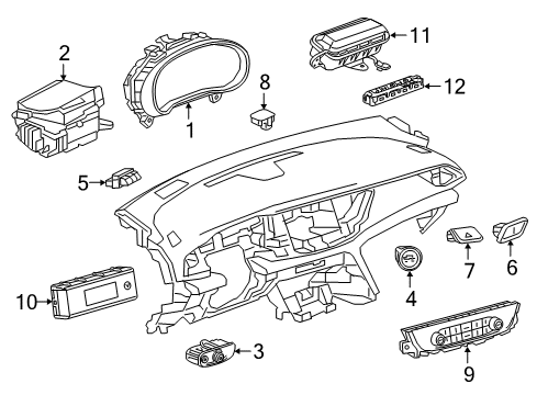 2018 Buick Regal TourX Ignition Switch, Black Diagram for 84769277