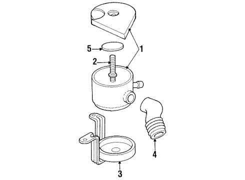 1989 Pontiac Grand Am Air Outlet Duct Diagram for 10106075