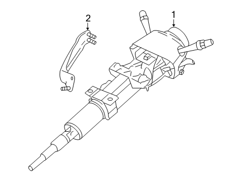 2009 Cadillac SRX Steering Column Assembly Diagram