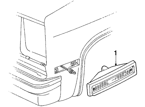 1990 Chevy V1500 Suburban Side Lamps Diagram