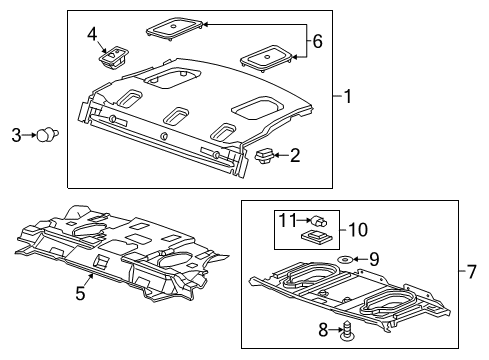 2020 Chevy Impala Speaker Grille, Black Diagram for 22961201