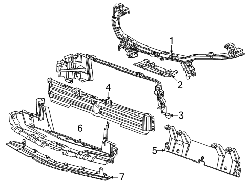 2024 Chevy Blazer EV Radiator Support Diagram