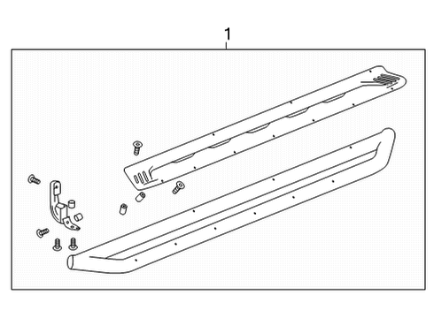 2025 GMC Sierra 3500 HD Running Board Diagram 4 - Thumbnail