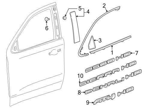 2021 GMC Sierra 3500 HD Nameplate, Front Driver Side Diagram for 84337614