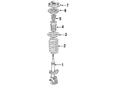 1994 Chevy Lumina APV Struts & Suspension Components - Front Diagram