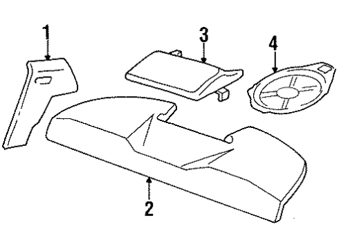 1997 Cadillac DeVille Interior Trim - Quarter Panels Diagram