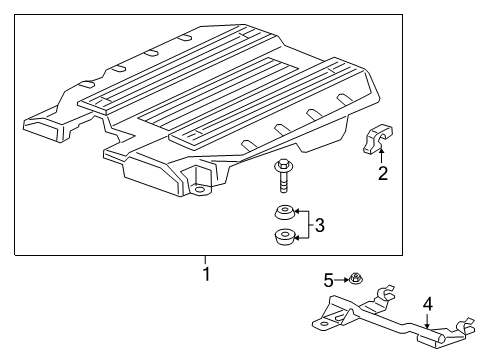 2019 Cadillac CT6 Engine Cover Diagram for 12697998