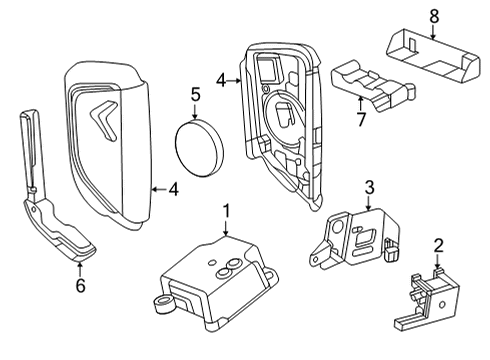 2025 Chevy Corvette Keyless Entry Components Diagram