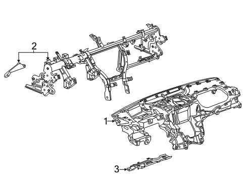 2015 Cadillac CTS Reinforcement Beam Diagram for 22988067