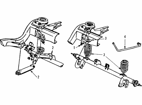 1984 Cadillac Seville Stabilizer Bar & Components Diagram