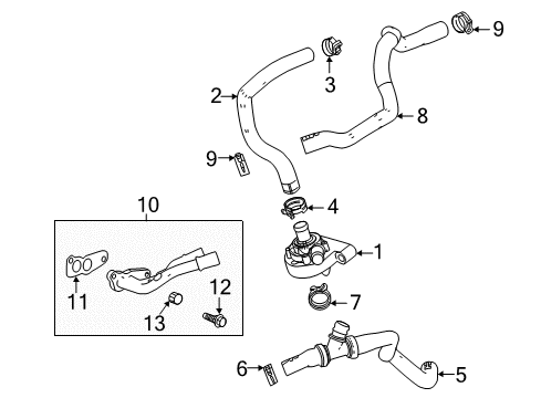 2019 Buick Regal Sportback Pipe Assembly Diagram for 12676954