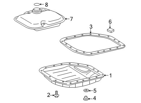 2010 Pontiac Vibe Transmission Pan Diagram for 88975091