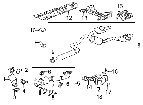 2013 Buick Verano Catalytic Converter Bracket Diagram for 22791918