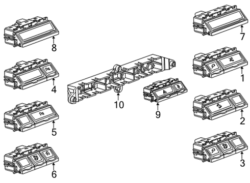 2025 GMC Sierra 2500 HD Switches Diagram
