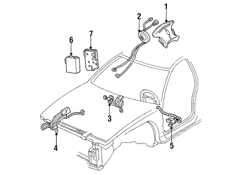 1994 Oldsmobile Cutlass Supreme Passenger Compartment Sensor Diagram for 16161409