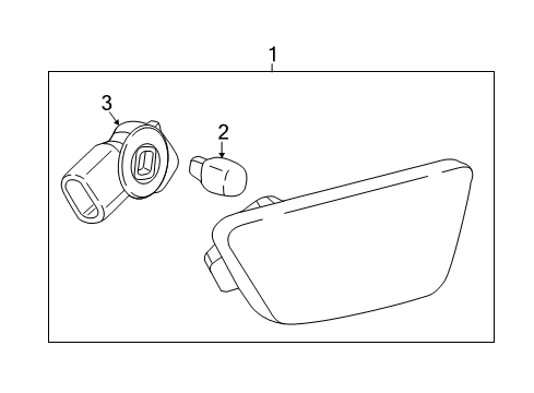 2016 Buick Cascada Side Marker Bulb Diagram for 11079451
