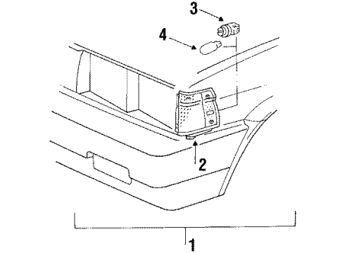 1987 Chevy Nova Side Marker Lamp Diagram for 94841801