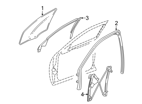 2011 Cadillac STS Front Door Diagram