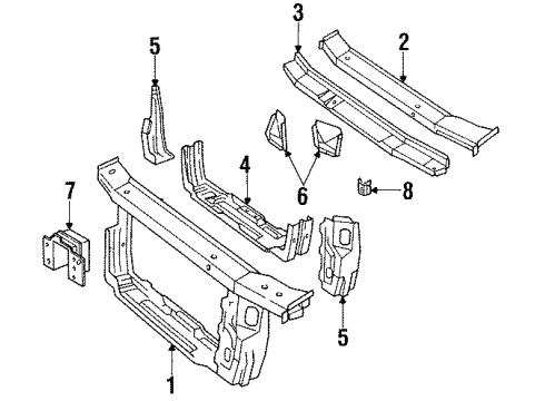 1988 Pontiac Grand Prix Radiator Support Diagram