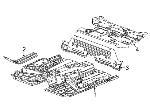 2016 Chevy Cruze Floor & Rails Diagram