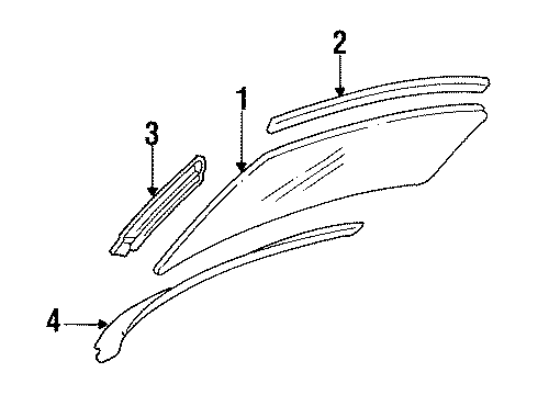 1994 Buick Regal Reveal Molding Retainer Screw Diagram for 10091287