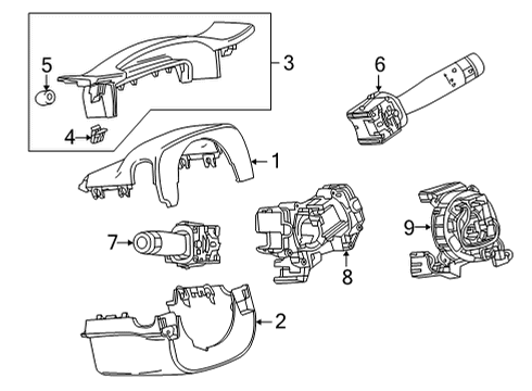 2023 Cadillac CT5 Switch Housing Diagram for 84294888