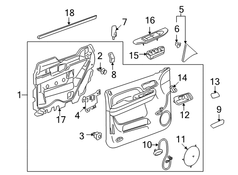 2012 Cadillac Escalade Handle, Inside Cover, Driver Side Diagram for 25897906