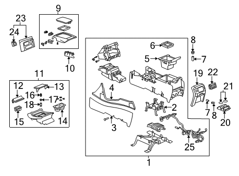2006 Cadillac Escalade Center Console Diagram