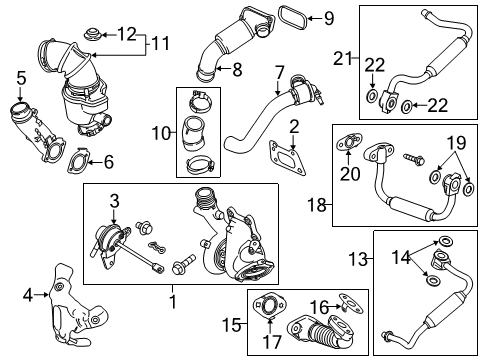 2017 Cadillac CTS Turbocharger & Components Diagram 2 - Thumbnail