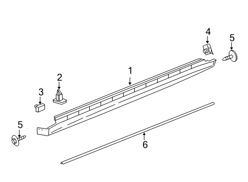 2004 Pontiac Grand Prix Exterior Trim - Pillars Diagram