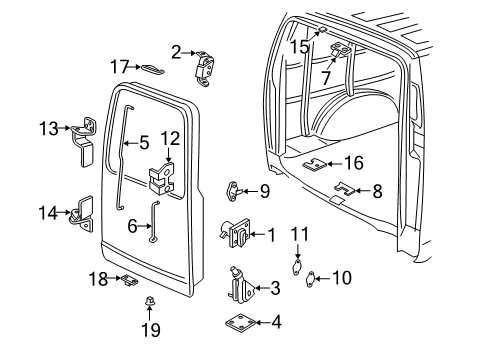 2016 Chevy Express 2500 Camera, Rear Diagram for 23140731