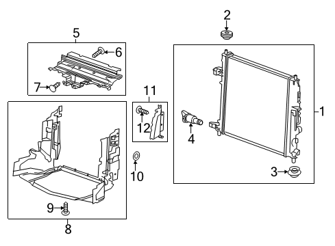 2019 Cadillac CTS Radiator Diagram for 22990687