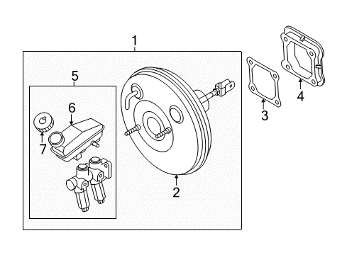 2009 Chevy Aveo5 Master Cylinder Diagram for 93744982